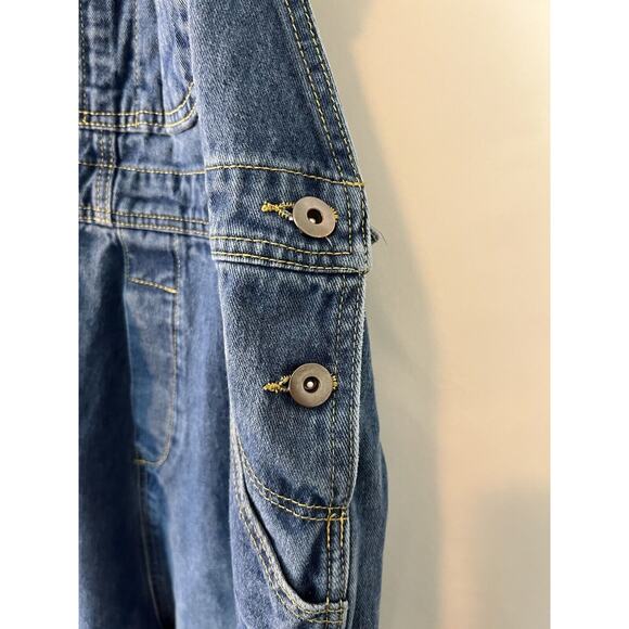 Monthorigin Overalls Distressed Denim dungarees Women’s Large ECU - Picture 4 of 12